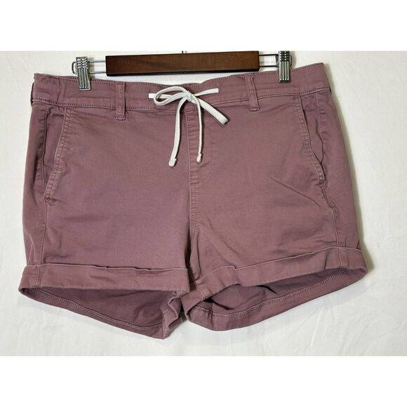 Torrid Women's Twill Mid Rise Weekend Shorts Size 0 (L) Mauve Cotton Blend - Picture 1 of 4